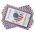 thumbnail image 5 of Independence Day Placemats - Set of 4, 4th of July Patriotic Table Mats for Home Decorations, American USA Flag Place mats for Memorial Day Home Kitchen Dinner, 5 of 6
