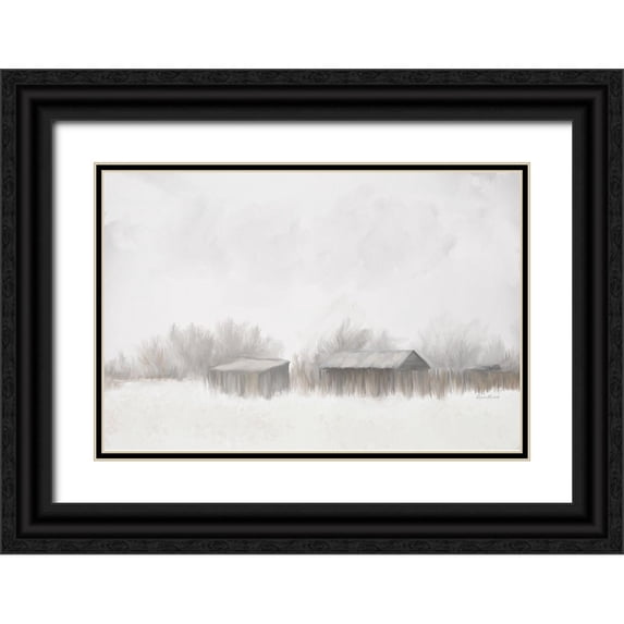 Murdock, Ramona 32x23 Black Ornate Wood Framed with Double Matting Museum Art Print Titled - Vintage Farmstead No. 1