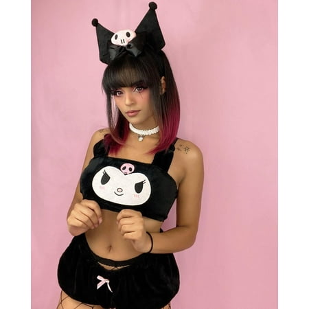

JBEELATE Women Girls Dog/Bunny Velvet Pajamas Sleepwear 2pcs Crop Top Shorts Set Pyjamas Underwear