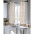 thumbnail image 5 of Beige Pink Floral Sheer Curtains 39 Inch Length 2 Panels Set for Living Room/Bedroom, Spring Flowers Kitchen Curtains with Grommet Semi-Sheer Curtains Drapes Voile Window Treatments 27.5"x39"x2, 5 of 7