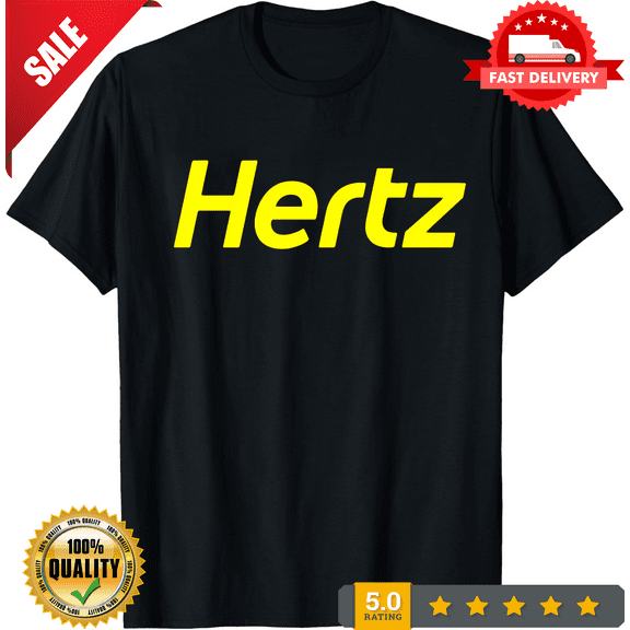 Rare The Hertz Corporation Logo Men's T-Shirt American Size T-Shirt, LIMITED EDITION-TH67694