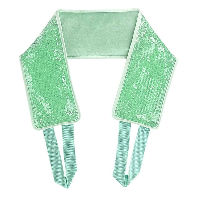 Xihbxyly La mejor oferta Comprehensive caliente para cuidado de hombros y cuello, bolsa de hielo de PVC, babero de cuello largo de doble cara, pasta fría, gel para hombros y cintura, frío y caliente,