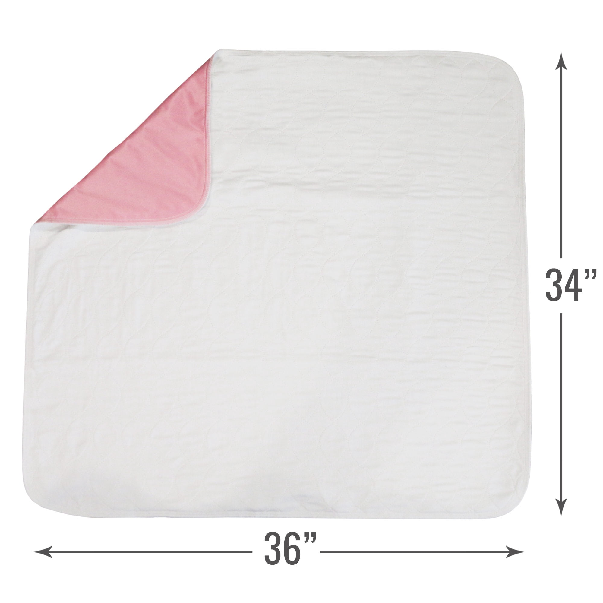 DMI Washable Underpads for Adults, 34" x 36" Reusable Waterproof Bed Pads, Pack of 4