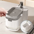 thumbnail image 3 of Juego de dispensador de jabón para manos y platos con bandeja, dispensador de jabón doble con soporte para esponja y paño de cocina, 3 of 5