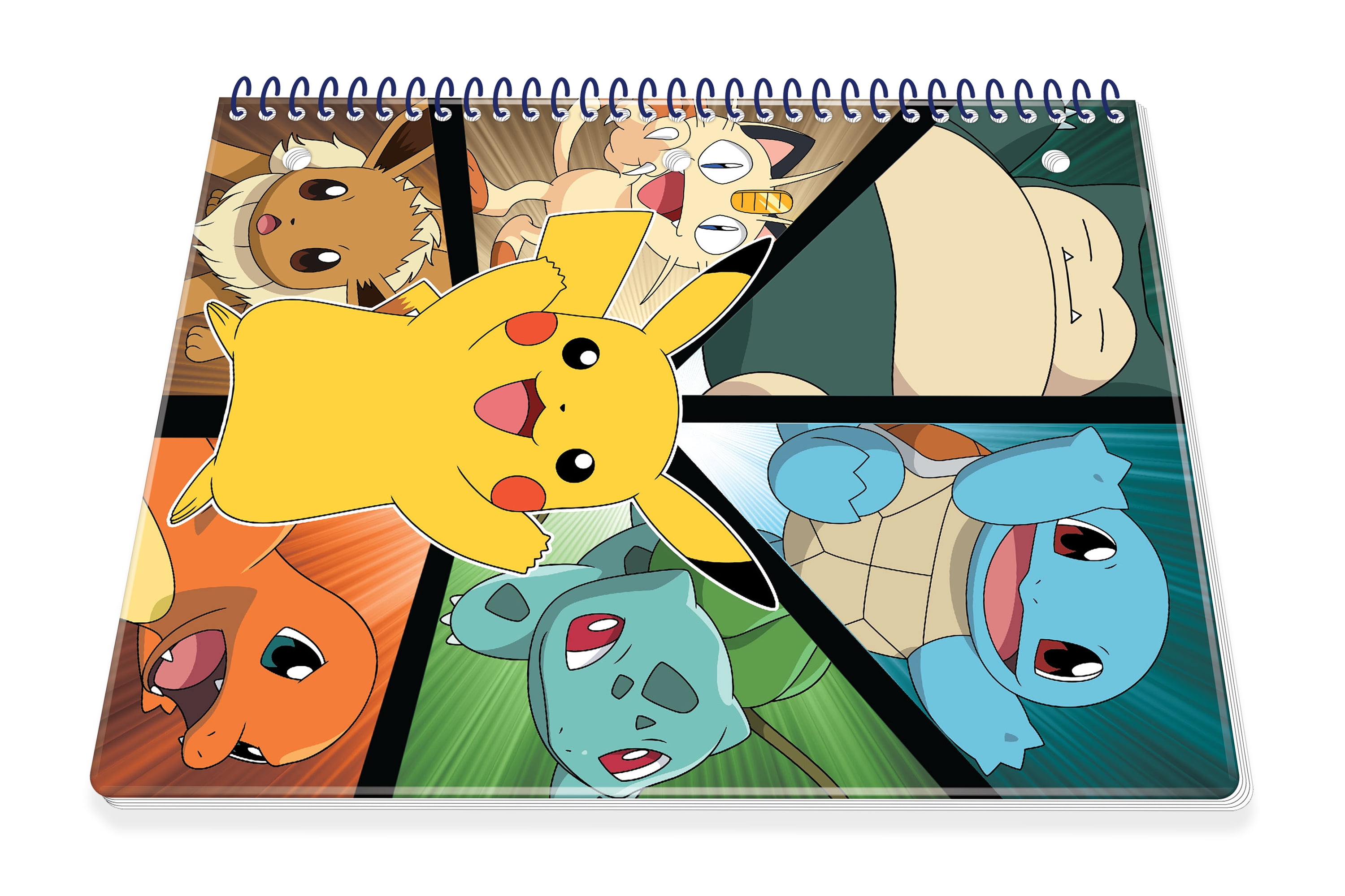 Pokémon 1-Subject Wide-Ruled Spiral Writing Notebook, 8 x 10.5,  Multi-Color, 80 Sheets