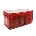 thumbnail image 3 of Caja De Almacenamiento De Adornos Navideños Con Asas De Protección Soporte Para Bolas Navideñas Rojo L L roja, 3 of 9
