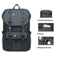 thumbnail image 4 of Mochila de viaje escolar KAUKKO para universidad flexible con portátil para 15", 22L (Nylon/Gris) KAUKKO  EP5-9-Black, 4 of 5