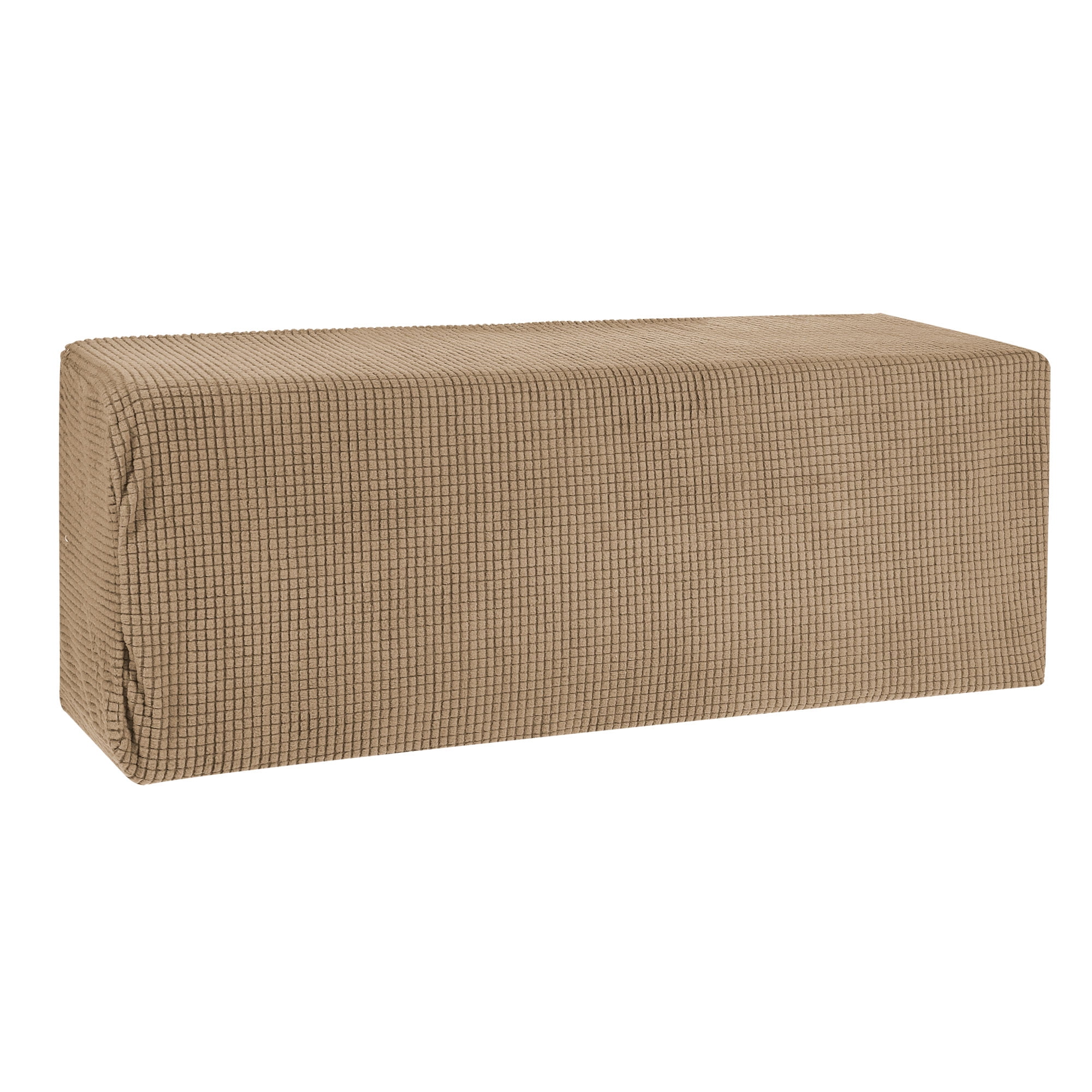 Unique Bargains Air Conditioner Cover Knitted Elastic Cloth Dustproof 88-95cm Brown