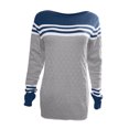 thumbnail image 5 of GigrtiJin Women's Striped Colorblock Sweater Long Sleeves Casual Round Neck Pullover Top Loose Comfy Warm Sweaters, 5 of 5