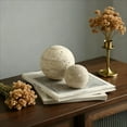 thumbnail image 4 of Solid Travertine Natural Marble Decorative Spheres (8/10/12cm Diameter) - Elegant Decor Accents for Living Room, Study Room, Hotel & Restaurant, 4 of 8