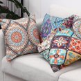 thumbnail image 3 of Bohemian Pillow Cover 18x18 Ethnic Mandala Set of 4 Pillowcase Boho Farmhouse Decor Pillow Cover Retro Floral Mandala Compass Medallion Double Sided Print Cushion Cover Home Sofa Bedroom, 3 of 5