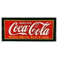 thumbnail image 2 of Coca-Cola - Drink COCA-COLA - Sold HERE ICE Cold Ultra Slim Led Wall Light Sign - red, White, Green and Yellow Logo with White LED Lights, Measures 25 inch by 10 inch by 3/8 inch Thick - 7LEDCC, 2 of 4
