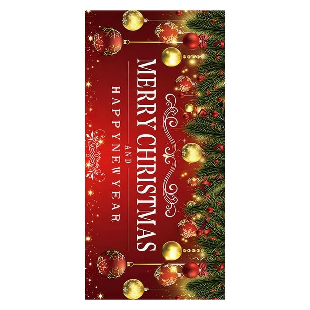 Billuyoard Decoración navideña para exteriores, cartel de pared de Feliz Navidad, impresión exquisita, proceso de impresión reactiva Kits de decoración para fiestas A