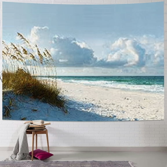 BCIIG Beach Ocean Clouds Tapestry Wall Hanging Home Decor Art 40x30inch
