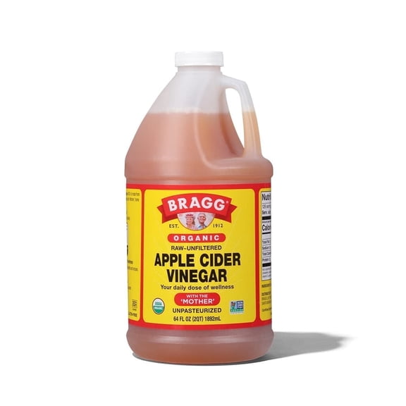 Bragg Organic Raw Apple Cider Vinegar with Mother, 64 Ounce