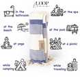 thumbnail image 2 of Loop Linen Striped Cotton & Bamboo Towel & Washcloth, D. Blue, 2 of 6