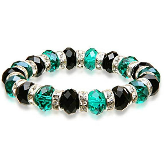 Gorgeous Glass Bracelets - Green and Black