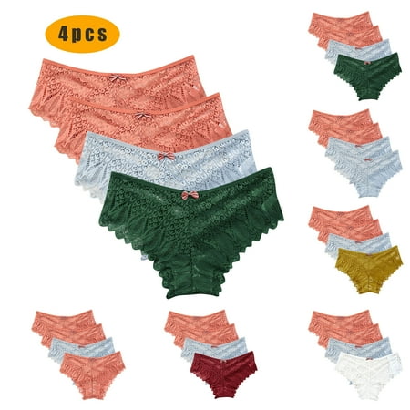 Kmdttou Womens Underwear Sexy Lace High Cut Panties Comfort Bikini Panty Stretch Underpants Breathable Ladies Briefs (Regular & Plus Size) Green-5XL