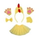 thumbnail image 3 of Disfraz de pollo, novedad, lindo, 5 piezas/conjunto, falda, diadema de pollo, Pascua para Amarillo, 3 of 9