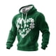 thumbnail image 1 of Ceisia Men's St. Patrick's Day Heart & Clover Themed Hoodie Collection | Mixed Clover Heart Collage Pullover Gifts, 1 of 2