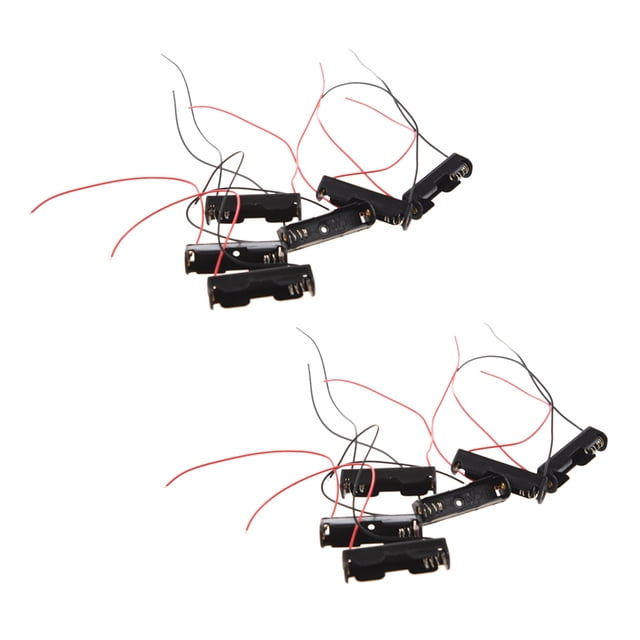 12Pcs Cable Conector 1.5V AAA Bateria Soporte Plastico Caso Almacenamiento Caja Negro