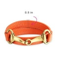 thumbnail image 3 of Bling Jewelry Womens Horse Bit Leather Double Wrap Bracelet White Orange Brown, 3 of 5