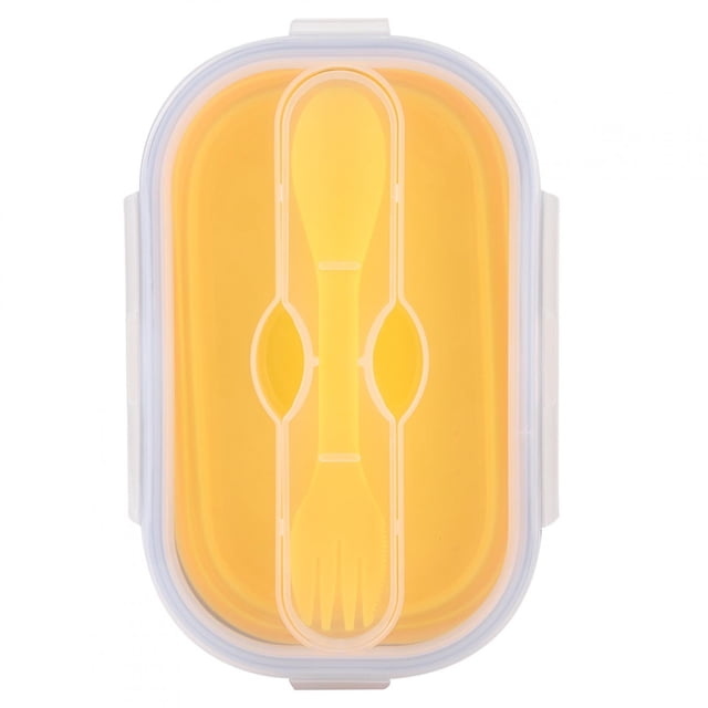 Silicone Lunch Box,800ml Portable Silicone Folding Portable Lunch Box Food Storage Container Exceptional Reliability