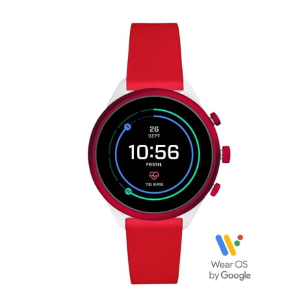 Fossil Sport Women's Smartwatch - Red Silicone 41mm - Powered with Wear OS