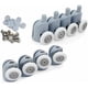 thumbnail image 5 of Rodillos para mamparas de ducha de rodamiento suave, piezas de repuesto fáciles de instalar y con un ajuste perfecto para las puertas de vidrio de su baño, juego de 8 rieles para mamparas de ducha, 5 of 5
