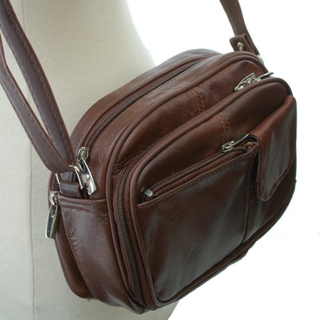 Womens Leather Organizer Purse Shoulder Bag Handbag Cross Body Bag Large Clutch - 0