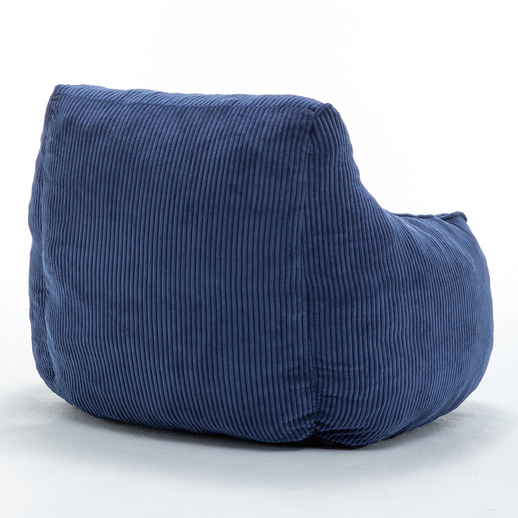 Bean Bag Chair Sofa for Adults Teens, Comfy Corduroy Large Bean Bag Chairs with Armrests for Bedroom Living Room, Adult Beanbag Lazy Sofa Couch Chairs with Filler Included (Blue)