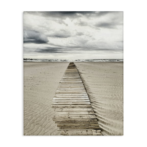 Stupell Industries Sand Covered Boardwalk Landscape Photography Gallery Wrapped Canvas Art Print Wall Art, 16 x 20