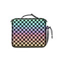 thumbnail image 3 of Rainbow Checkered Pattern Insulated Lunch Bag with Shoulder Strap and Bottle Holder,Bento School Lunch Bag Box,11x9.5x3.5 Inches, 3 of 5