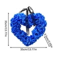 thumbnail image 3 of Anillo Decorativo Corona de rosas artificiales en forma de corazón azul para decorar la puerta principal en San Valentín (1 unidad) JASKFLY, 3 of 9