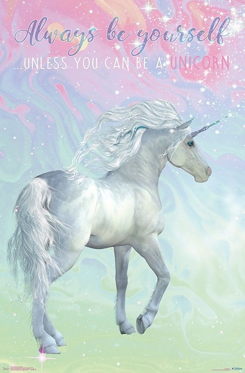 rolled poster unicorn on pastels poster print walmartcom