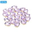 thumbnail image 3 of Unique Bargains 20Pack Teardrop Sew on Rhinestone - 18x13mm Glass Teardrop Crystal Rhinestones in Gold Prong Setting (Light Purple), 3 of 7