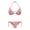 Ditsy Floral Print, variant on Leopard Pattern Two Piece Bikini Set Quick Drying Plus Size Adjustable Tie Side Halter Swimwear Comfortable Summer Beach Bathing Suit