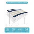 thumbnail image 5 of Quilts Twin XL Size, Navy Blue Khaki Striped Soft Comforter Bedding Set for Bed, Gradient Horizontal Lines Lightweight Quilted Bedspread with Pillow Cover(2 Pieces) for All Season, 68x98 Inch, 5 of 6