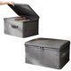 thumbnail image 2 of Cesta de almacenamiento Nayueo, organizador de armario, caja de tela con asa | Cesta de almacenamiento de gran capacidad, organizador de edredones, caja organizadora con tapa y cremallera, 1 caja de, 2 of 8