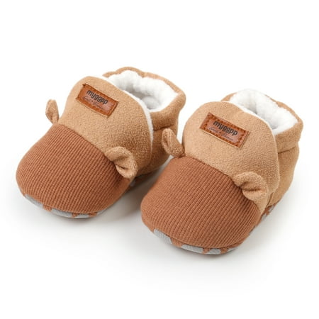 

Baby First Walkers Shoes Fall Winter Non Skid Bottom Infant Crib Shoes Cute Ears Christmas Gift For Baby