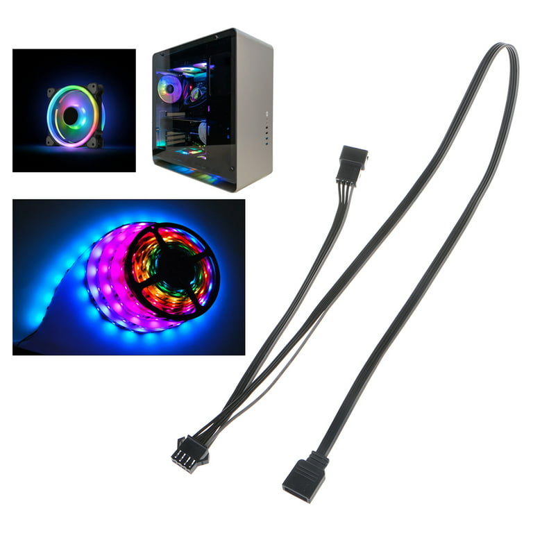 RGB Connector Cable PC Case Fan LED Strip Extension Cord for  Giga/Microstar/Asus 