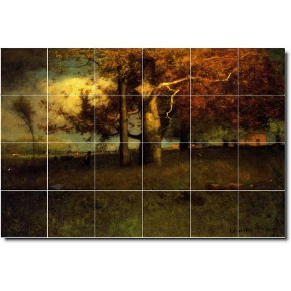 Ceramic Tile Mural-George Inness Landscapes Painting 256. 48" w x 32" h using (24) 8 x 8 ceramic tiles