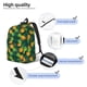thumbnail image 3 of Disketp Pineapples with Palm Leaves print Canvas Backpack Lightweight Travel Daypack Student Rucksack Laptop Backpack-Small, 3 of 5