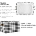 thumbnail image 3 of GZHJMY Collapsible Storage Basket Plaid Black and White Rectangular Storage Bins Baskets Toys Storage Bins with Handles for Bedroom Home Office 2PCS, 3 of 7