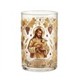 thumbnail image 2 of SLYNSHome Stemless Glass Cup with Religious Gold Art Print, Durable Clear Glass Tumbler for Communion Baptism and Spiritual Home Decor, 2 of 6