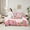 Pink B, variant on Homewish Girly Pink Monogrammed B Twin Bedding Sets 7-Piece for Women, Valentines Day Bedding Comforter Set, Spring Garden Rose Reversible Sheet Sets, Breathable Home Decor