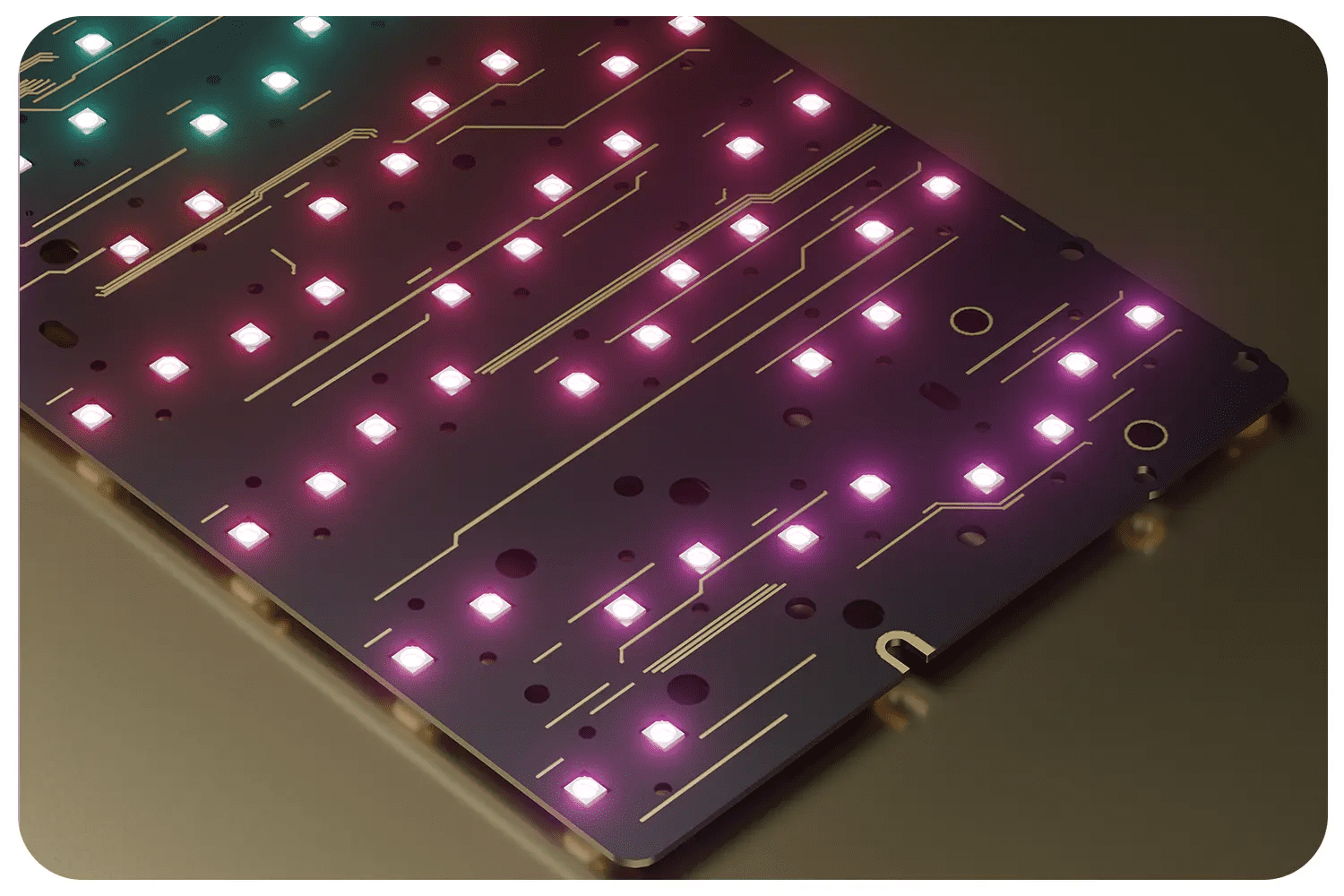 Gateron Gt60 Ultra Magnetic Keyboard Pcb, Adjustable Actuation, Compatible with Gh60 60% 61 Keys, Esports Tenkeyless, Rgb Pbt Keycaps, Usb-C, Dual Led Glow He Pcb