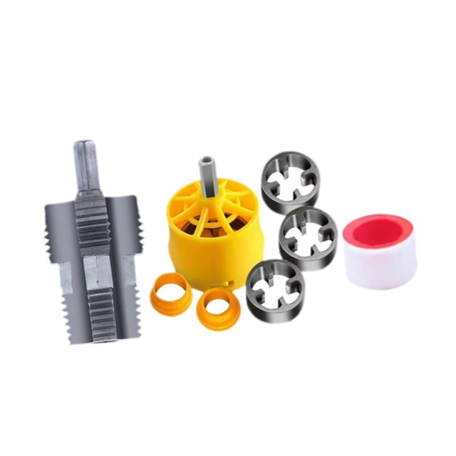 tamizeot PVC Pipe Threader Kit Manual Hand Dies with Premium Tool No Garage Wire 1/2 /3/4 /1 Remover No Wire Remover
