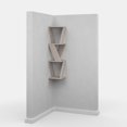 thumbnail image 5 of Ada Home Decor Furniture 8.66" 3 Tier Light Mocha Chicago Modern Wall Shelf, 5 of 7