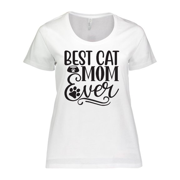 Inktastic Mothers Day Best Cat Mom Ever Women's Plus Size T-Shirt